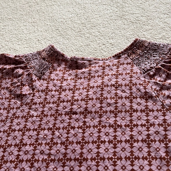 NEXT, size 10 UK, pink/magenta t-shirt with light brown pattern - Picture 5 of 7